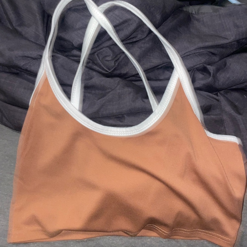 orange crop top